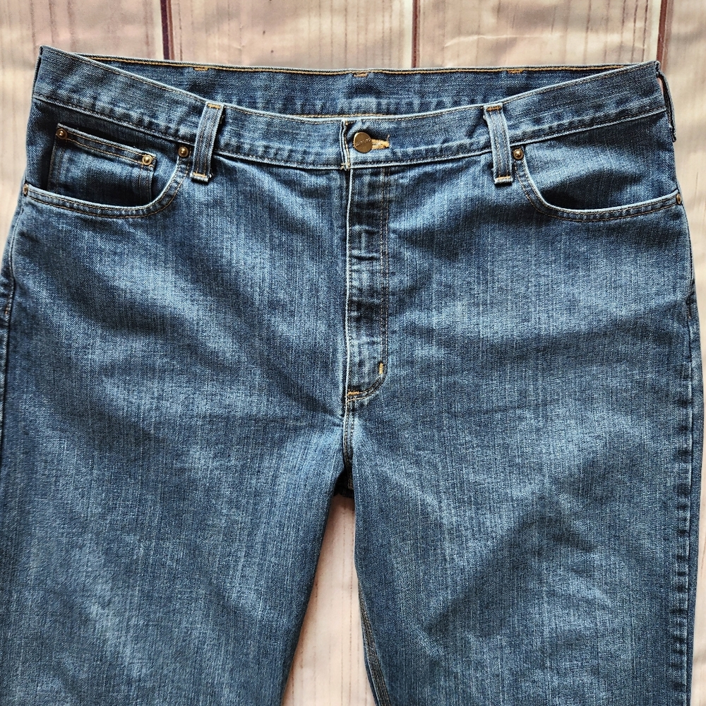Carhartt "Holter" Relaxed Fit Straight Leg Blue Jeans | Men's Size 40x34 - Picture 3 of 10